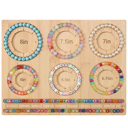 Bead Board for Jewelry Making, Bamboo Beading Board for Jewelry Bracelet Making, DIY Bracelet Bead Board