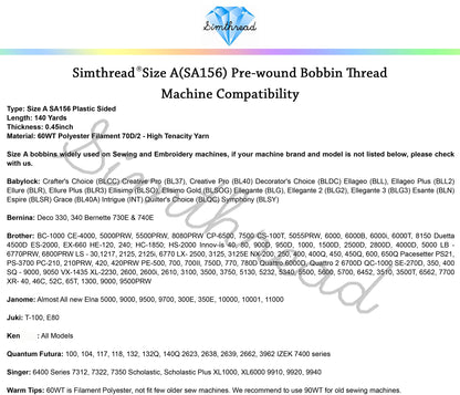 25pcs 15White+10Black Prewound Bobbin Thread Size A Class 15 (SA156) 60WT with Clear Storage Plastic Case Box 70D/2 for Brother Embroidery Thread Sewing Thread Machine DIY