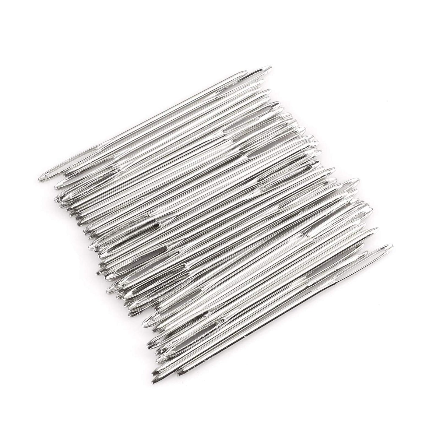 50pcs Big Eye Needles Blunt White 7cm Long Large Hole NOT Sharp Sewing Kniting Embroidery Tool Hand DIY Needlework Plus