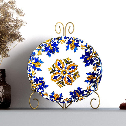 Iron Plate Stand for Display with Folding Design, Picture Stands for Tables, 12 Inch Large Easels for Displaying for Book, Art Piece, Photo and Platter, 12’’ Gold