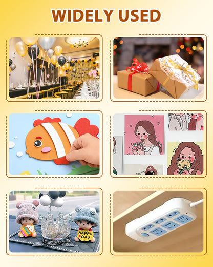 Double Sided Adhesive Dots - 1000pcs Mixed Size (0.4"、0.47"、0.59") Double Sided Balloon Tape, Heavy Duty Balloon Craft Dots, Clear Glue Points Dots for Balloons, Crafts, Wedding Decorations