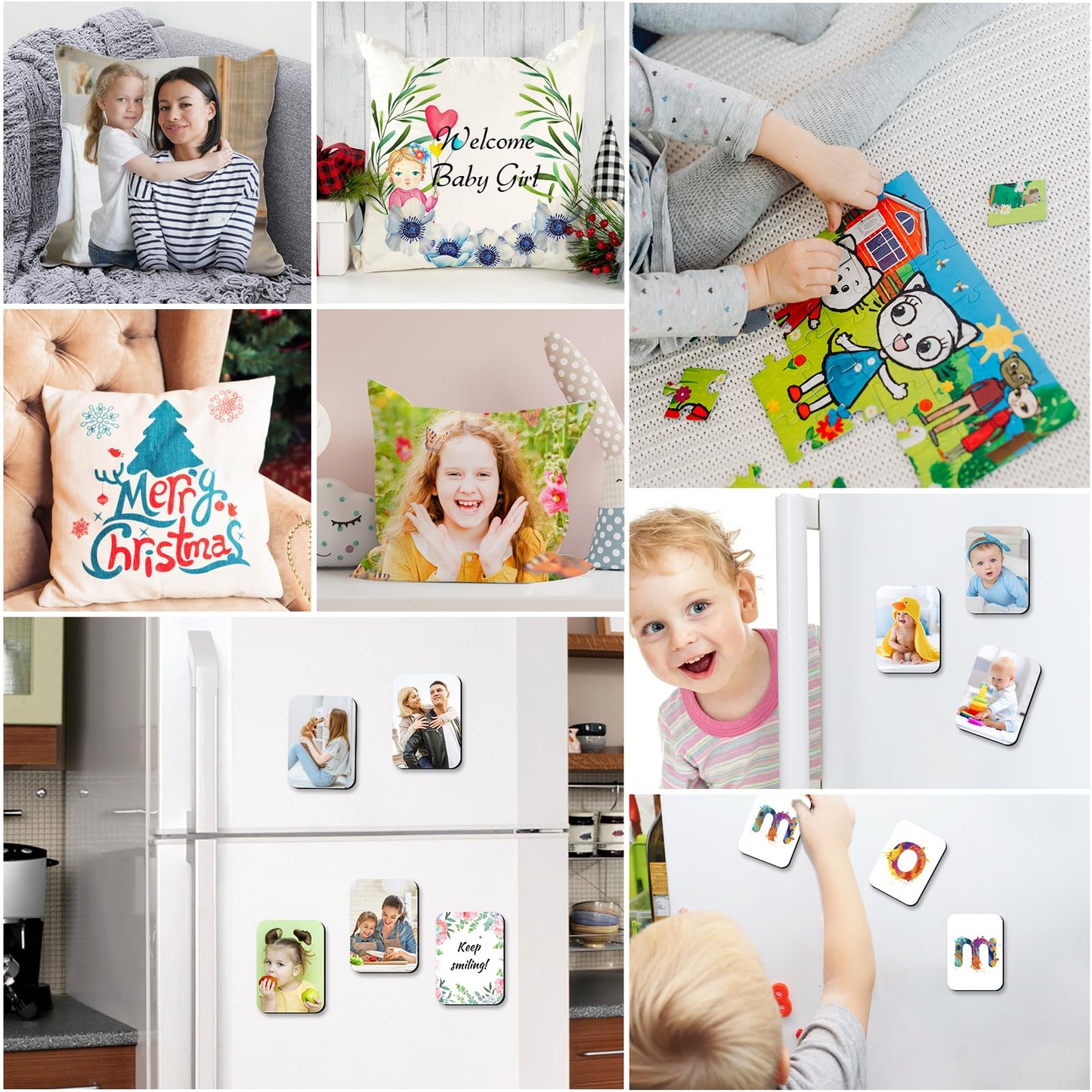 128-Piece Sublimation Blank Products Starter Kit - Perfect for Personalized Printing DIY Crafts, Custom Gifts for Easter, Mother's Day, Children's Day, and Home Decor