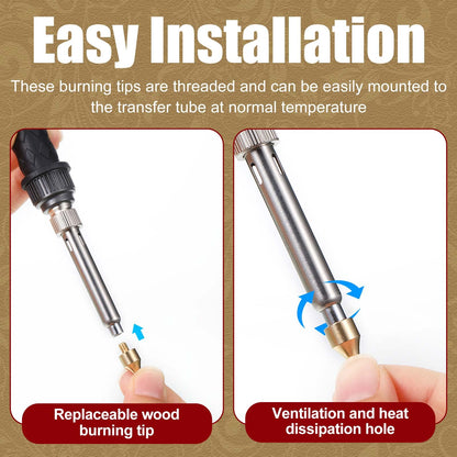 43 Pcs Wood Burning Tips Kit, Wood Burning Letters Numbers Alphabet Stamps Different Shape Stencils Templates for Embossing Branding Crafts Personalization Tools(Different Shape)