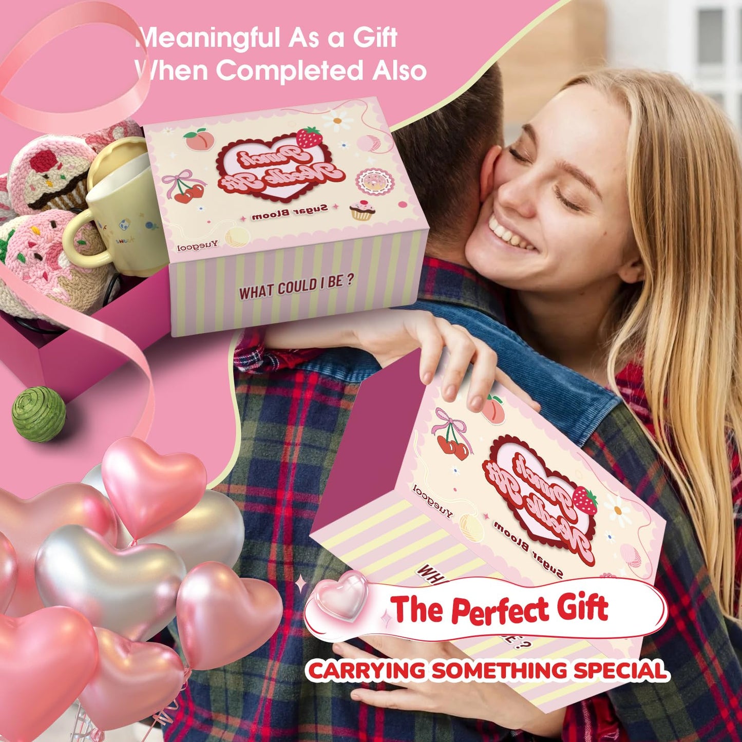 6PCS Punch Needle Coaster Kit,Easy DIY Embroidery Set for Beginners, Kids & Adults,Mother's Day Gift with Patterns, Tools, Yarns, Hoop, Instructions & Coaster Holder