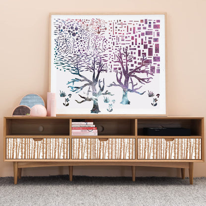 14 Pcs Layering Mixed Media Stencils Leopard Diamond Spirals Cubist Templates Geometric Patterns Stencils for Painting on Walls Canvas DIY Craft Scrapbooking Stamp Decor Card Making (7.87x7.87inch)