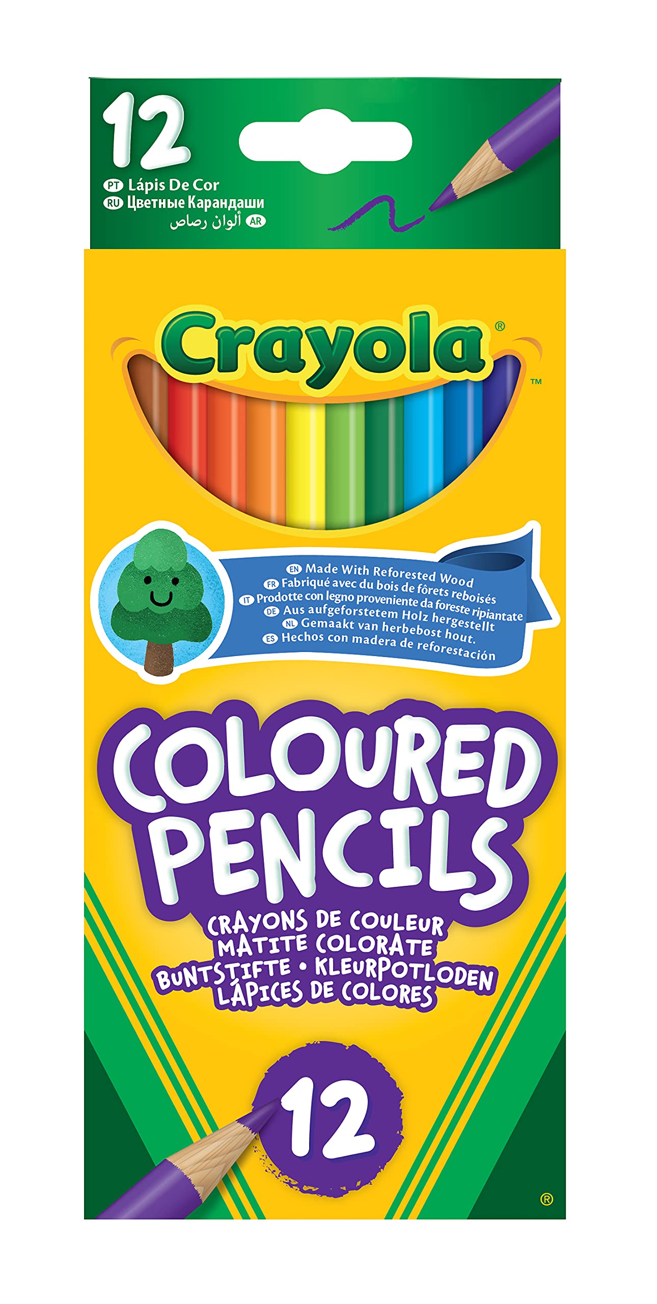 Colouring Pencils - Assorted Colours (Pack of 12) | A Must-Have for All Kids Arts & Crafts Sets | Ideal for Kids Aged 3+