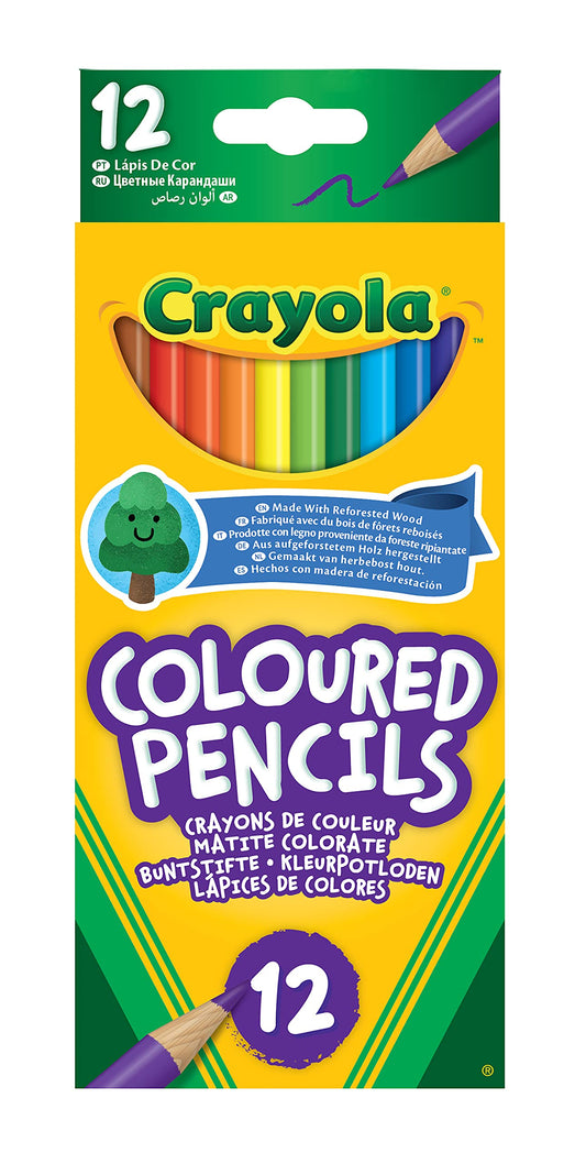 Colouring Pencils - Assorted Colours (Pack of 12) | A Must-Have for All Kids Arts & Crafts Sets | Ideal for Kids Aged 3+