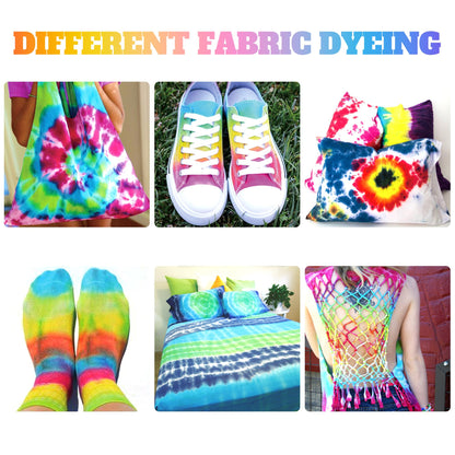 Tie Dye Kit, Tie Dye Set for Kids, 12 Vibrant Colors Pre-Filled Tye Dye Bottles, Non Toxic Permanent Fabric Dye Art Set, Easy DIY Fabric Art - Create Fun