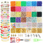 6800 pcs Clay Beads Bracelet Making Kit, Friendship Bracelet Kits Flat Beads for Jewelry Making, Polymer Heishi Set for Bracelet Necklace DIY Crafts Gift for Girls Ages 6-12