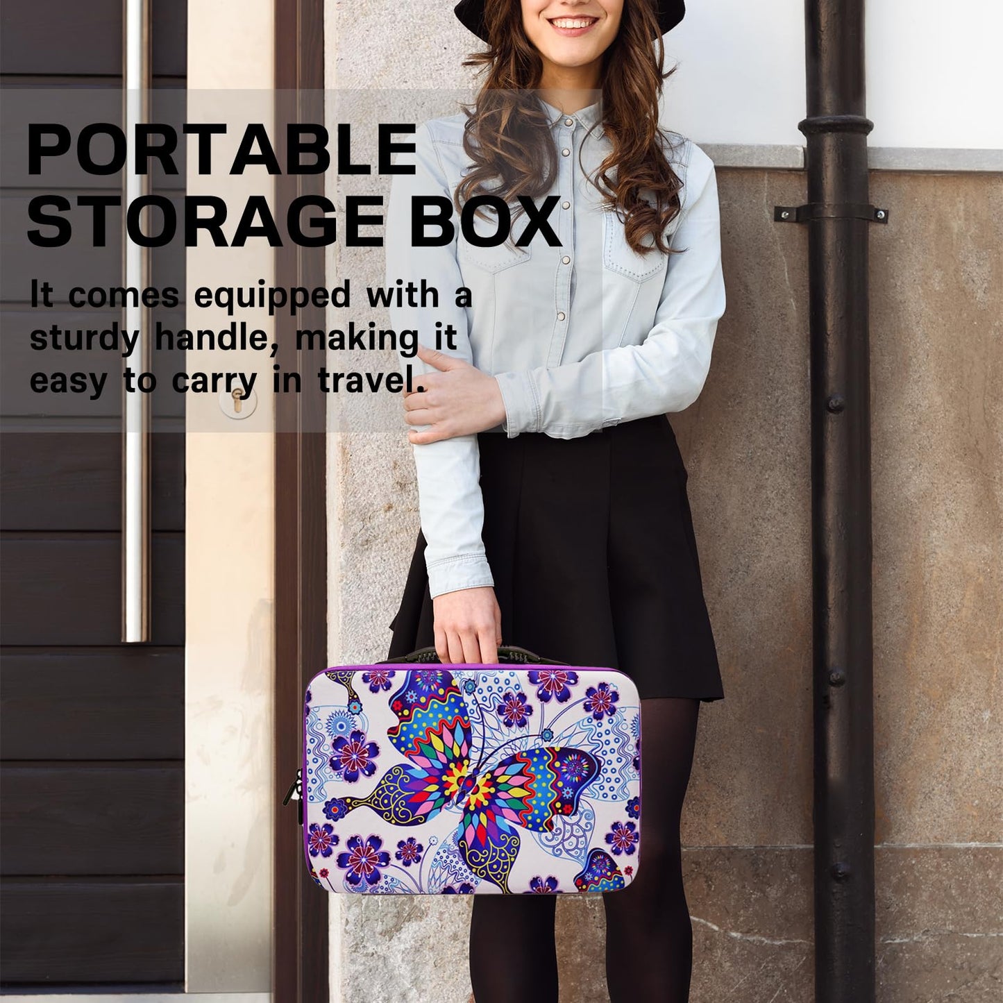 Diamond Painting Storage Case,60 Slots Diamond Art Kits with Accessories for Craft Jewelry Beads Organizer Boxes