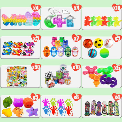 117 Pack Party Favors Toy Assortment Bundle for Kids,Birthday Bag Fillers Stocking Stuffers,Carnival Prizes School Classroom Rewards Treasure Box Toys Pinata Stuffers Goodie Bags Bulk Toys
