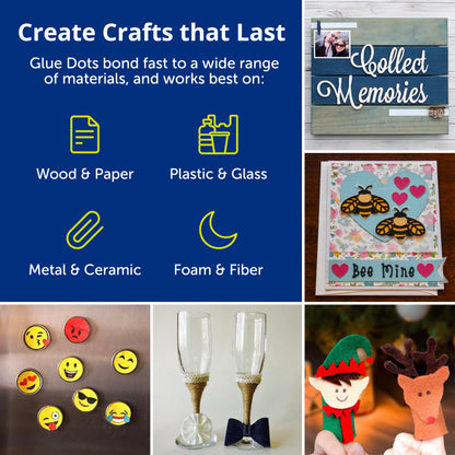 Dot N' Go Glue Dot Dispenser Project Pack with 200 Permanent, Poster, and Removable Double-Sided Adhesive Craft Dots Each, 3/8-Inch