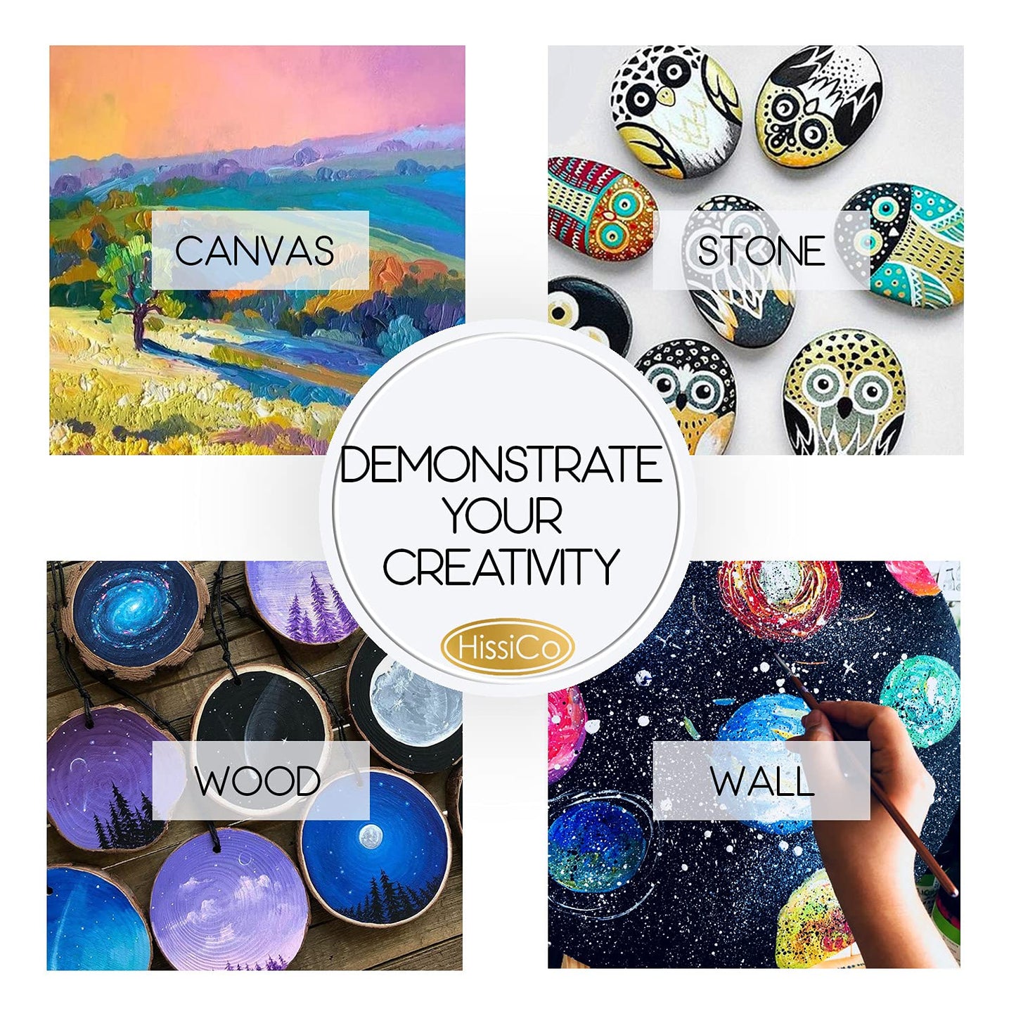 42PCS Acrylic Paint Set of 24 Colors 2fl oz 60ml Bottles with 12 Brushes and 6 Paint Knives,Non Toxic 24 Colors Acrylic Paint No Fading Rich Pigment for Kids Adults Artists Canvas Crafts Wood