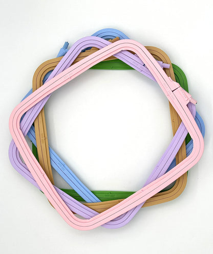 Lila Plastic Square Embroidery Hoop, Cross Stitch Hoops, Punch Needle Hoop No:4 Large