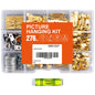 276pcs Picture Hanging Kit, Picture Hangers, Heavy Duty Frame Hooks Assortmentwith Nails, Hanging Wire, Screw Eyes, D Ring and Sawtooth Hardware for Frames Mounting