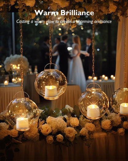 12Pcs Flickering Flameless Candle Battery Operated, 200+Hours Fake Electric LED Candles Tea Lights for Votive, Centerpiece Table Decorations, Wedding, Aniversary, Halloween, Christmas