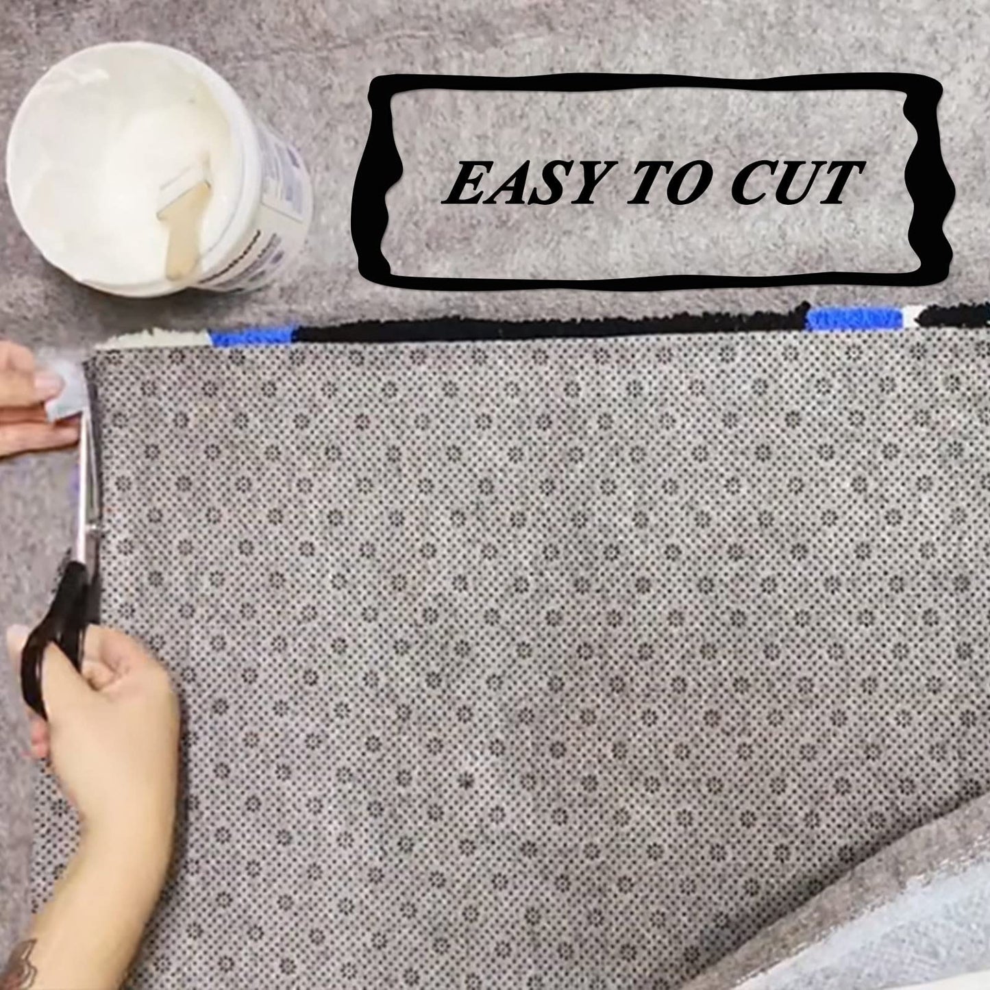 Antislip Vinyl Tufting Cloth Final Backing Fabric Non Slip Rug Pad with Plum Blossom Pattern for Carpets Rug Making Tufting Cushion Punch Needle 70 x 39 Inch