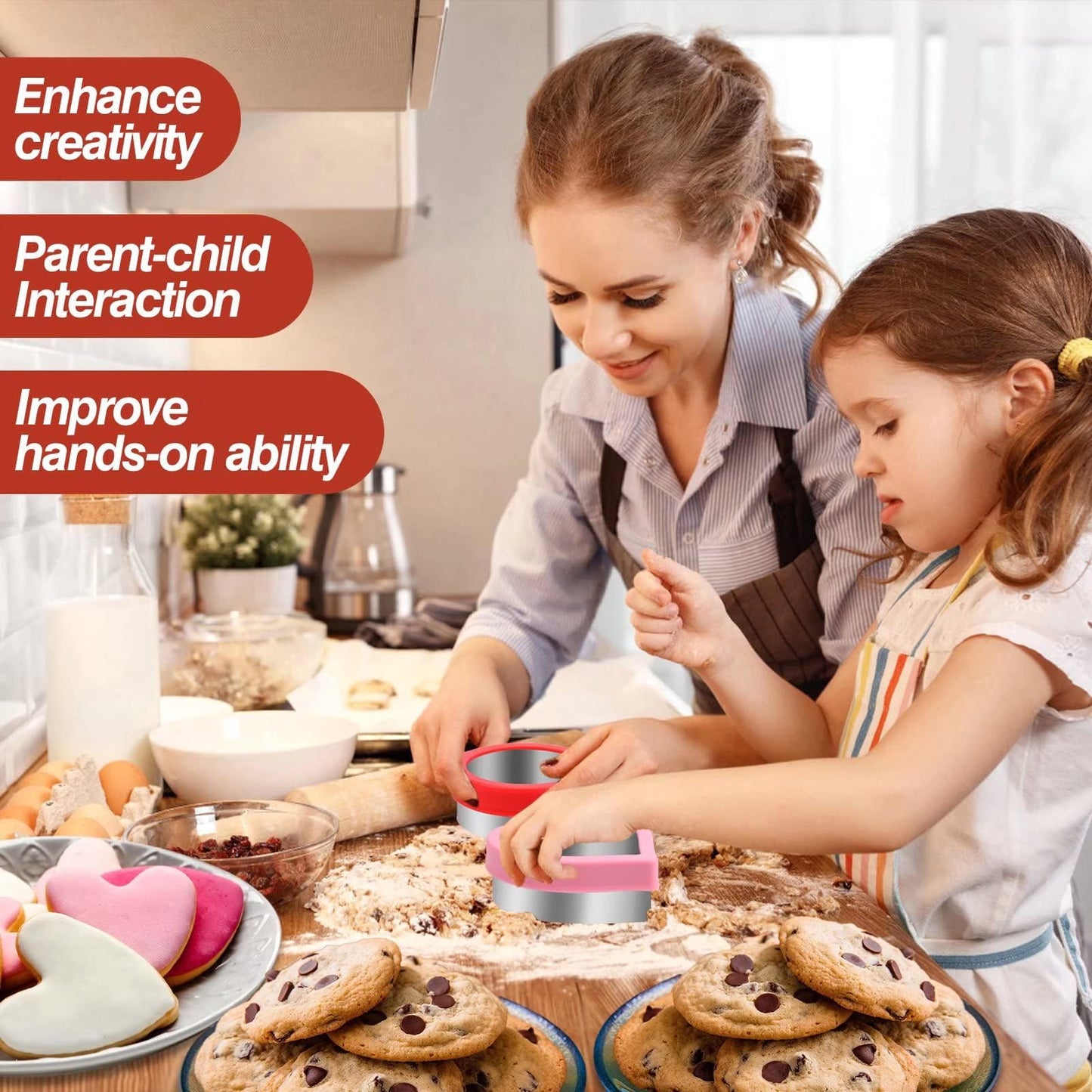 Sandwich Cutter and Sealer Set Uncrustables Maker 4 Pcs Bread Decruster Pancake Maker Heart Square Circle Dinosaur Shape DIY Cookie Cutters Gift for Kids Adult Boys Girls