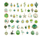 30pcs Mixed Enamel Green Theme Charms Pendants for Jewelry Making Bulk lot Necklace Earrings Bracelet Craft Findings