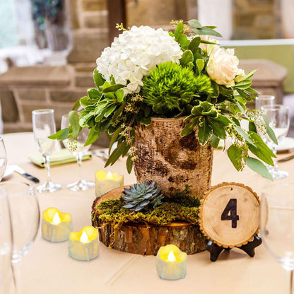 12 Pack Timer Tea Lights Candles Battery Operated, Flameless Flickering LED Timer Votive Tealight, Outdoor Flicker Electric Fake Candles Bulk for Christmas Halloween Pumpkin Light Decorations