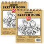 9"X12" Sketch Book | 160 Sheets (68 lb/100gsm) | 2 Pack Sketchbooks | Top Spiral Bound Artist Sketch Pad | Acid Free Drawing Pad | Ideal for Kids,Beginners,Artists &Painters | Bright White