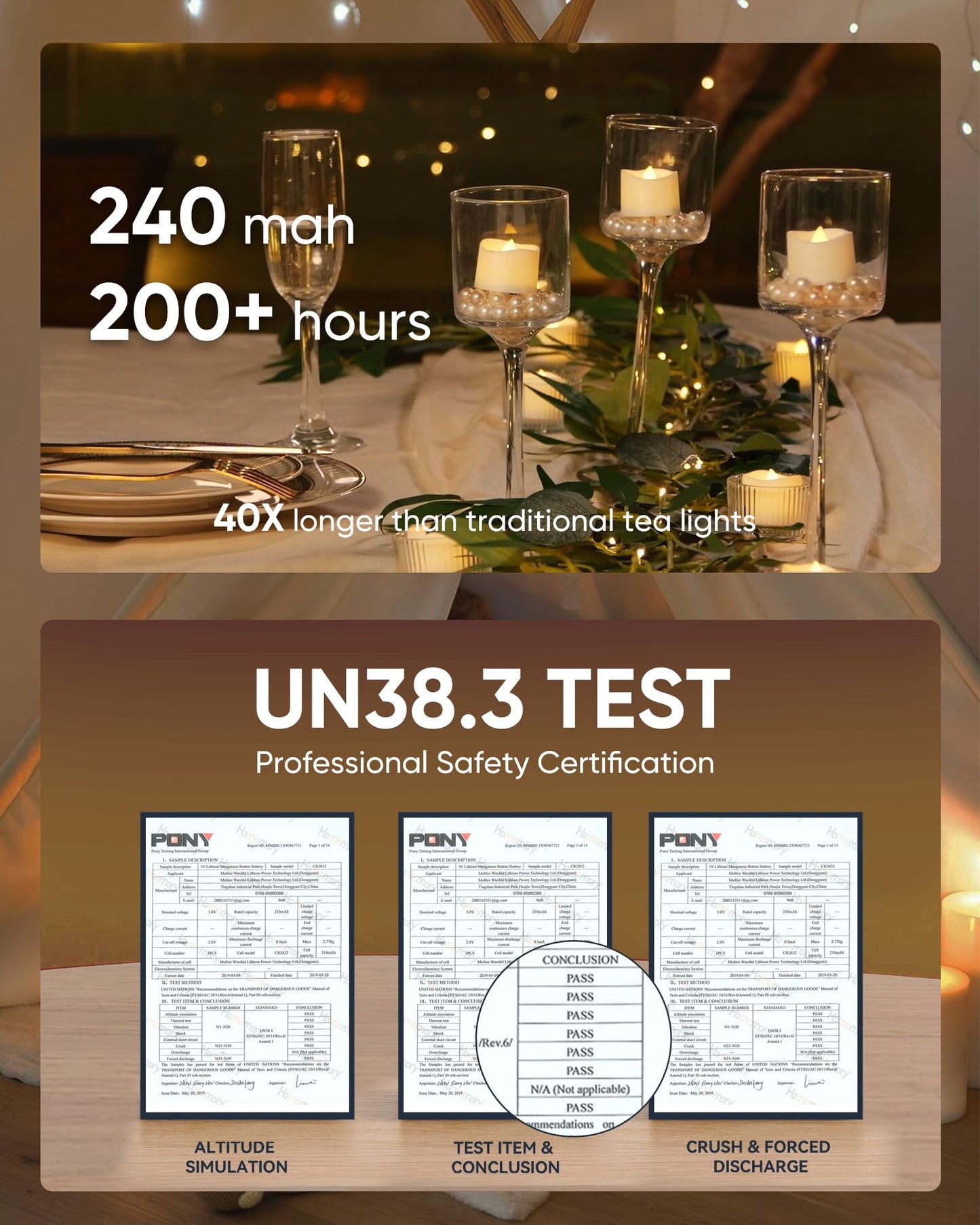 48-Pack Novelty Flickering Flameless Tea Lights Candles, 200+Hours Battery-Operated LED Fake Candles for Wedding Table Centerpieces,Proposal,Anniversary, White Base, Ø1.5'' × H1.3''