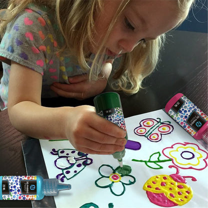 Fabric Paint, 12 Colors Puff Paint, 0.67 Oz, Fabric Paint For Clothes, 3d Puff Pens, Puff Paint For Crafts, Canvas, Glass, Clothing, Wood.