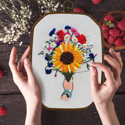 Resin Decorative Embroidery Hoop - 3 Pieces 10*7 inch Cross Stitch Hoops Set, Resin Embroidery Frame for Display Sewing Craft Hanging Ornament (Imitation Wood)