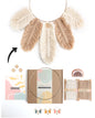 DIY Macrame Kit, Feather Dream Catcher Wall Hanging Kits for Teens & Adult Beginners, Craft Supplies for Boho Art Project-Macrame Cord, Gold Hoop, Accessories & Instructions (Khaki)