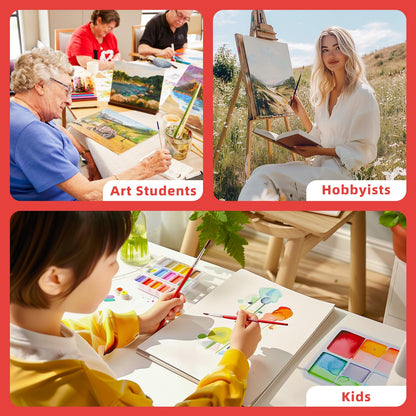 4 Pack 8x10 Inch Canvas Boards Canvas Panels-Gesso Primed Acid-Free 100% Cotton Blank for Acrylics Oil Watercolor Tempera Paint