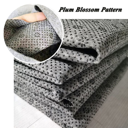 Antislip Vinyl Tufting Cloth Final Backing Fabric Non Slip Rug Pad with Plum Blossom Pattern for Carpets Rug Making Tufting Cushion Punch Needle 70 x 39 Inch