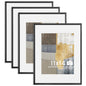 11x14 inch Black Metal Picture Frame - Set of 4 with High Definition Plexiglass and Premium Aluminum Alloy