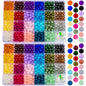 1150 Pieces 8mm Round Glass Beads for Jewelry Making, 23 Colors Crystal Beads for Bracelets Jewelry Making and DIY Crafts