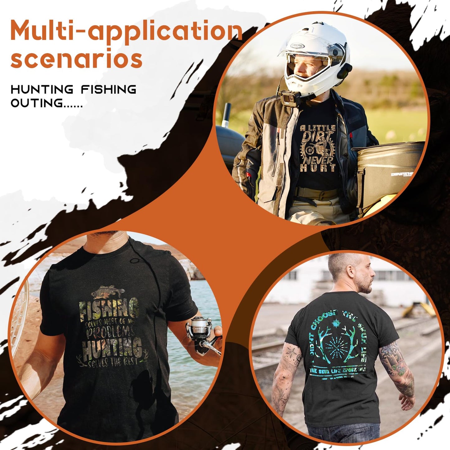 Real Tree Heat Transfer Vinyl - 10 Sheets 10 x 12 Inch Camo Pattern Iron on Vinyl for Hunter Outdoor Camouflage Printed HTV DIY T-shirts Handbags Hat Pants Craft for Cricut or Silhouette Cameo