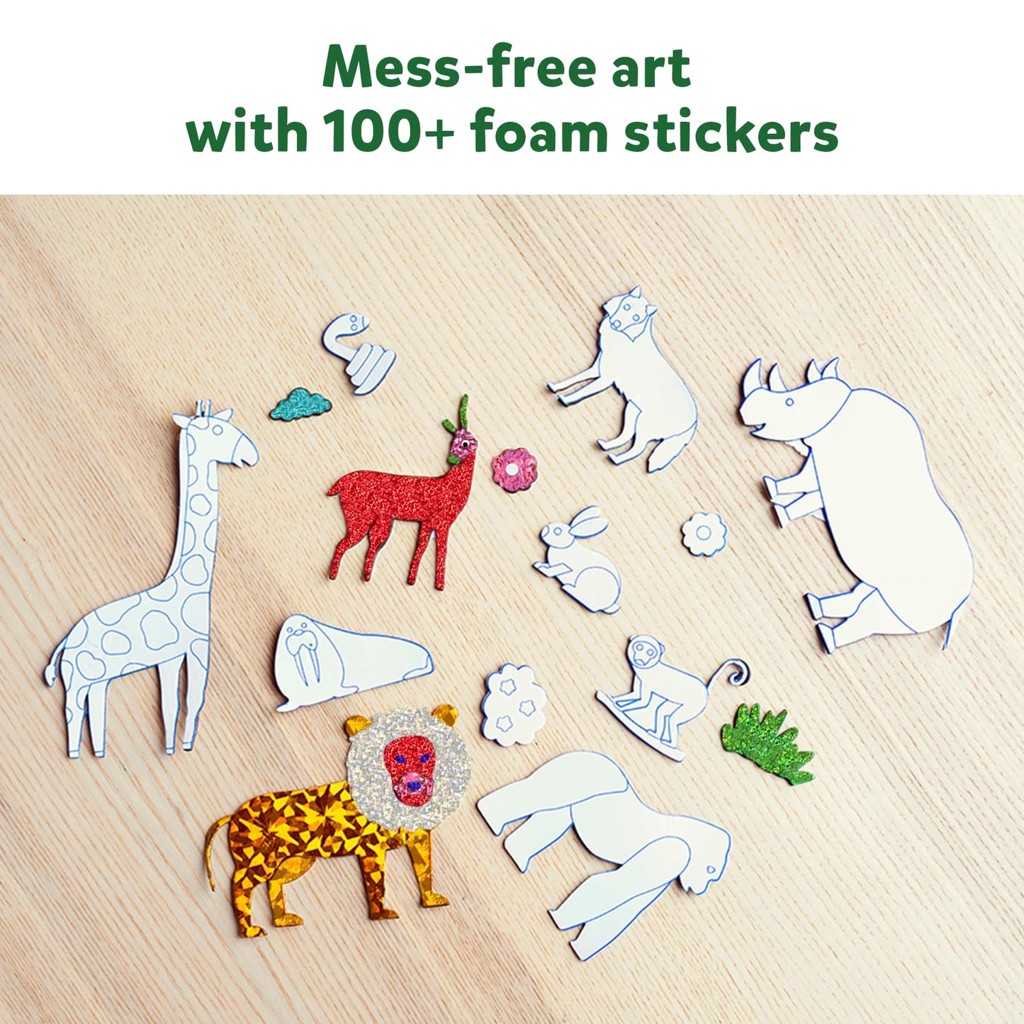 Art & Craft Activity - Foil Fun Animals, No Mess Art for Kids, Travel Toys, Craft Kits, DIY Creative Activity, Gifts for Boys & Girls Ages 4, 5, 6, 7, 8, 9
