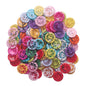 200 Pcs Mixed Resin Flowers Button/Sewing Lots Buttons 2 Hole Baby Sewing DIY Crafts Children's Manual Button Painting, DIY Handmade Ornament