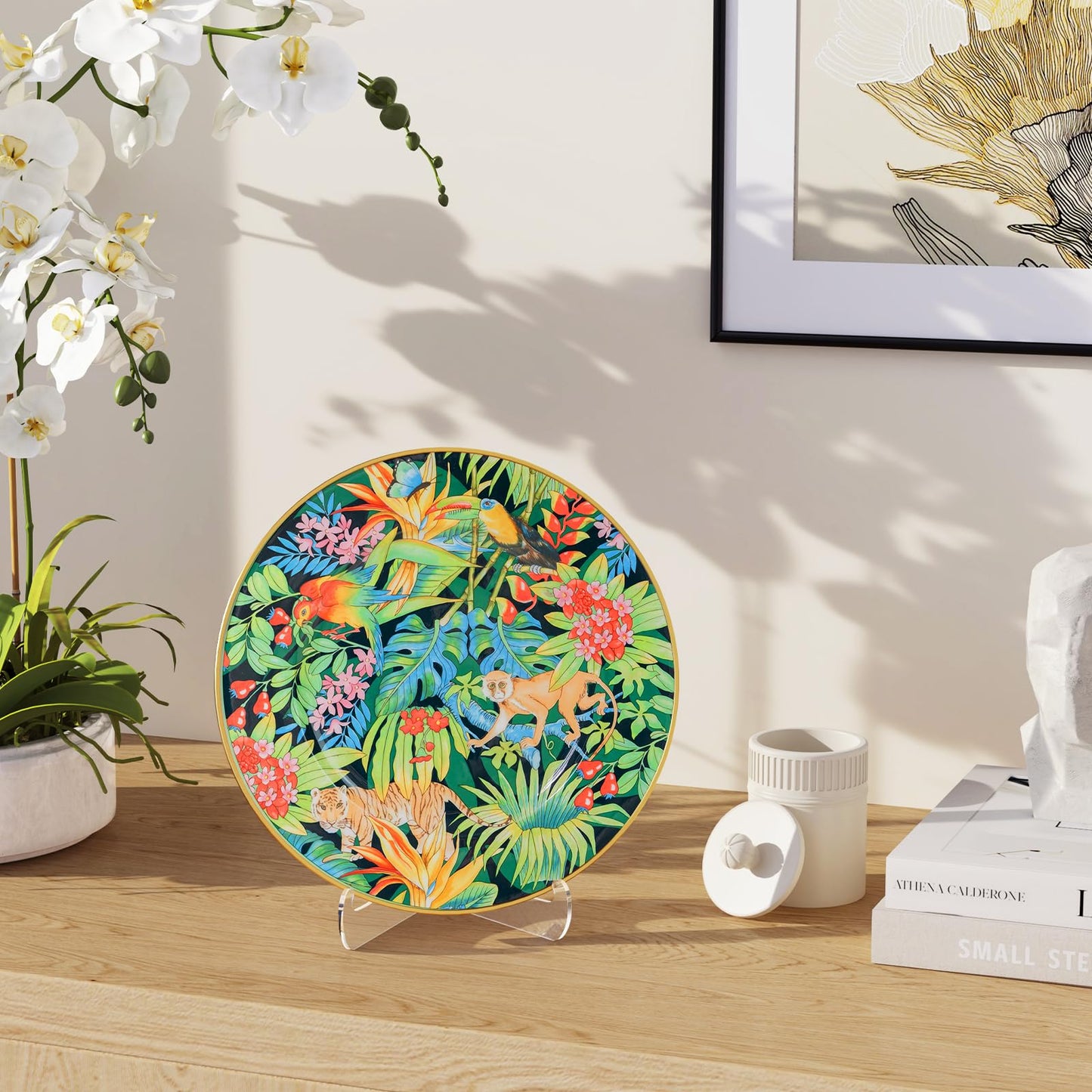 5 Pack Acrylic Display Stand, Plate Stand for Display, Clear Easel Stand, Display Holder for Card, Frame, Picture, Magazine, Book, CD, Phone (Small/ 3 Inch)