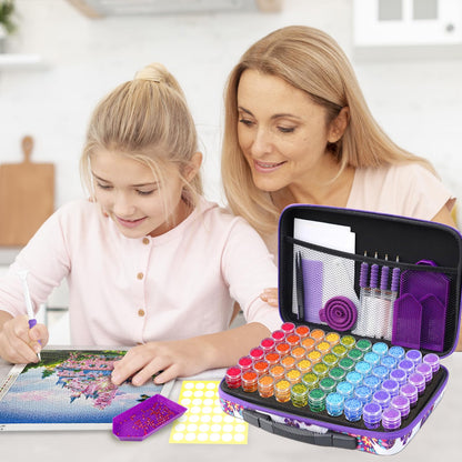 Diamond Painting Storage Case,60 Slots Diamond Art Kits with Accessories for Craft Jewelry Beads Organizer Boxes