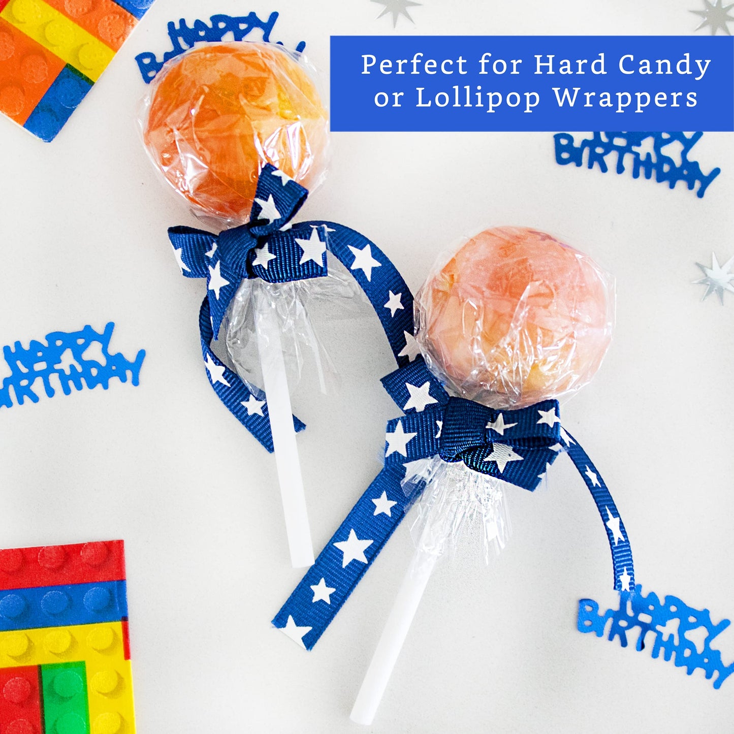 Clear Candy Wrappers for Caramels (300 Pcs 5 x 5 inches) - Natural Clear Cellophane Candy Wrapper - Caramel Wrappers - Wrapping Paper for Caramels, Chocolate, Nougat and Lollipops