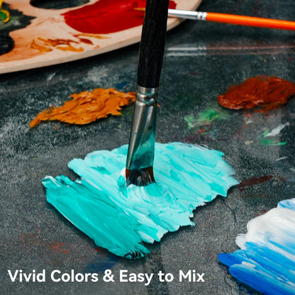 Oil Paint Set, 24x12ml/0.4 Fl Oz Tubes, Non-toxic Oil Based Paints for Canvas Crafts, Great Value Art Supplies for Artists, Adults & Beginners