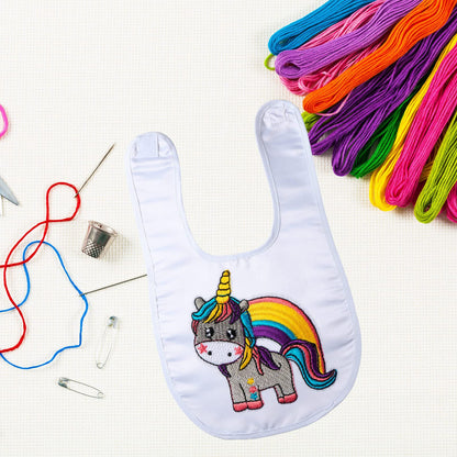 20 Pieces Sublimation Blanks White Bibs for Baby Decorating Washable Reusable Fabric Bibs (White)