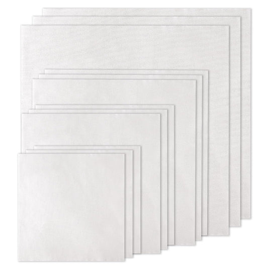 12 PCS White Embroidery Fabric, Pre-Cut Natural Cotton Embroidery Cloth Fabric, 4 Sizes Embroidery Cloth Squares for Embroidery Garment Craft (5.9 to 11.8inch)