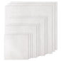 12 PCS White Embroidery Fabric, Pre-Cut Natural Cotton Embroidery Cloth Fabric, 4 Sizes Embroidery Cloth Squares for Embroidery Garment Craft (5.9 to 11.8inch)