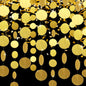 10 Pcs 131 ft Circle Dot Garlands Party Decorations Glitter Hanging Streamers Decor Banner Backdrop for Birthday Wedding Graduation Baby Shower Engagement Party(Gold)