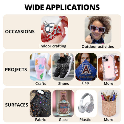 11000Pcs Jelly Hot Pink AB Rhinestones with b7000 Glue for Crafts Clothing Clothes Fabric Tumblers, Bright Pink Gems Resin Flatback Rhinestones for Shoes Nails, Flat Back Bedazzler Kit ss 6-ss 20