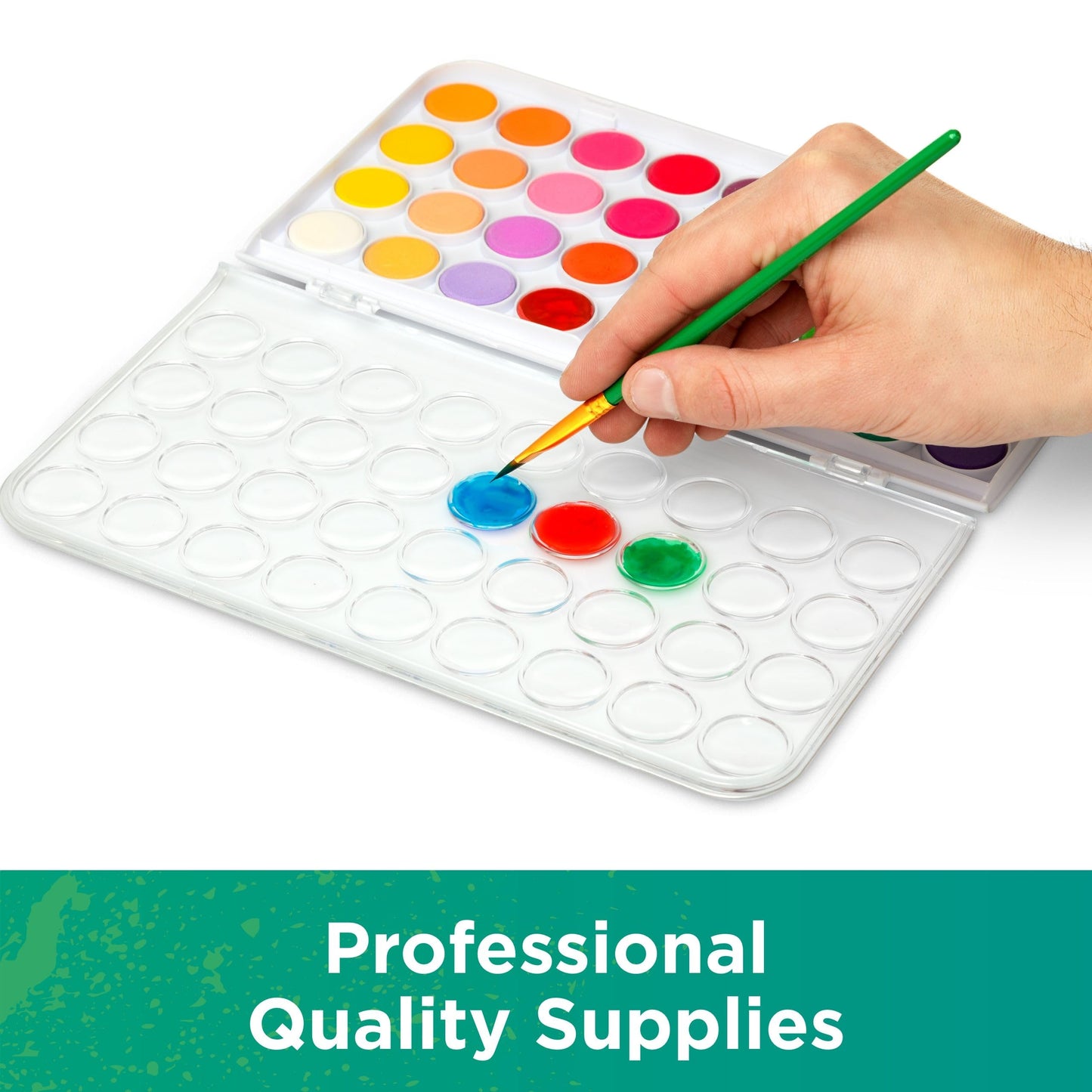 Watercolor Paint Set - 36 Premium Paints - 12 Page Pad - 6 Brushes - Painting Supplies with Palette, Watercolors, Art Pad Paper and Artist Brushes