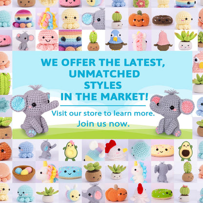 Crochet Kit for Beginners, Beginner Crochet Starter Kit with Step-by-Step Video Tutorials, Learn to Crochet Kits for Adults Kids, DIY Knitting Supplies, 2 Pack Elephant Family (40%+ Yarn)