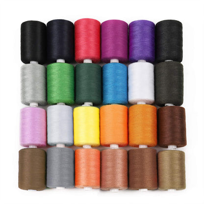 Sewing Thread Sets - 24-Color Mixed Cotton, 1000 Yards for Sewing Machine, DIY Projects