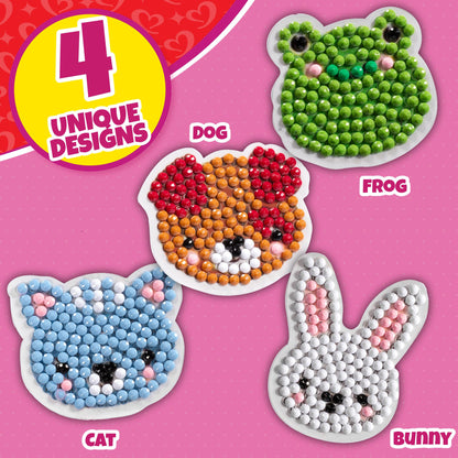 Pet Buddies Diamond Painting Kits (24ct)- Perfect Goodie Bag Party Favors for Kids Birthday Party -Each Includes Animal Gem Craft Activity & Sticker- Kids Multi-Item Party Favor Packs for Boys & Girls