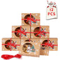 12 Packs Christmas Cookie Boxes with Window, Food Grade Kraft Bakery Boxes with Oilpaper and Ribbons, Cupcake Boxes for Holiday Gift Giving, Christmas Party Favors, Fits 12 Cookies or Cakes